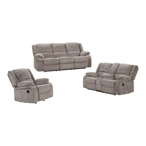 Furniture of America Essen 3-piece Manual Recline Sofa Seat