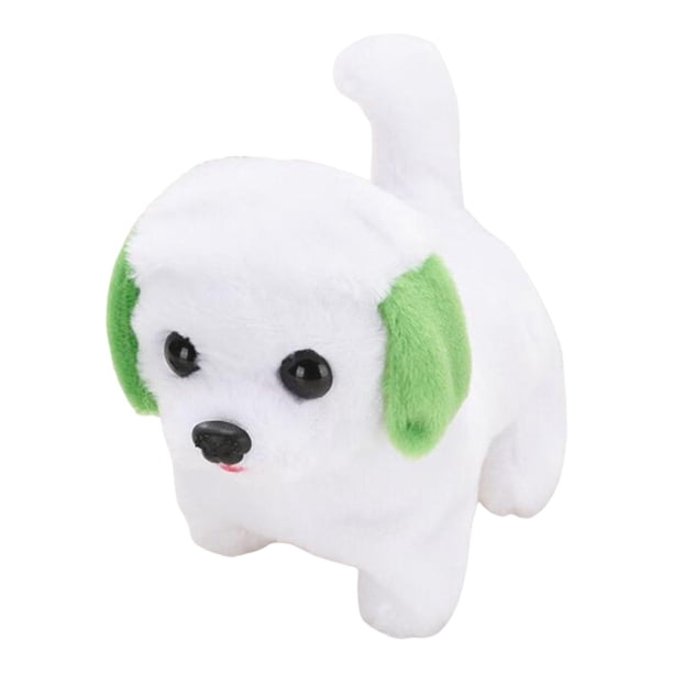 Perro interactivo electrónico, juguete eléctrico, perro animado electrónico para cumpleaños Verde