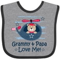 thumbnail image 3 of Inktastic Grammy and Papa Love Me Boys Baby Bib, 3 of 4