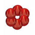 thumbnail image 7 of 15 Inch Round Placemats Set of 6, Christmas Shinny Tree Non Slip Heat Insulation PP Table Mats, Xmas Light Stars Abstract Red Washable Place Mats for Kitchen Dining Party Table Decor, 7 of 7