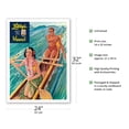 thumbnail image 2 of Libby’s Hawaii - Surf Riding Hawaiian Outrigger Canoe (Wa’a) - Vintage Canned Pineapple Juice Advertisement by Lafferty c.1957 - Fine Art Matte Paper Print (Unframed) 24x32in, 2 of 4