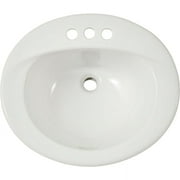 TOTO 20"X17" Self-Rimming Lavatory - 4" Faucet Centers - Cotton White -LT501.4#01