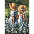 thumbnail image 2 of Cuadros Decorativos Flor recogiendo chica lienzo 5D DIY diamante pintura Kits completo redondo taladro (B5461) Ehuebsd embutido en tela, 2 of 8