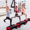 thumbnail image 6 of ZENSTYLE 26.5" Adjustable Workout Aerobic Stepper in Fitness & Exercise Step Platform Trainer Stepper w/Risers Red, 6 of 9