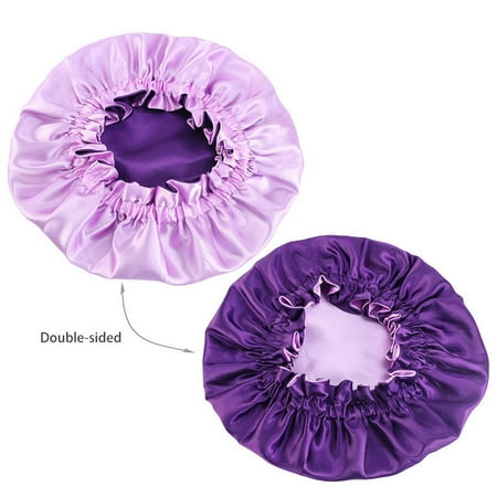 

Baby Silky Satin Bonnet Double Layer Adjustable Sleep Cap Girl Night Turban Children Solid Headwear Cute Hat Fashion Hair Wear