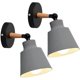 thumbnail image 1 of Apliques de pared industriales vintage ZHAOCHENG gris E27 ajustable para dormitorio cocina restaurante, 1 of 5
