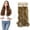 Ginger Brown Mix Bleach Blonde, variant on 24" Straight Curly Wavy 3 Pieces Hair Extensions Natural Straight Clip In Synthetic Hair Extentions Soft Reusable Hairpieces for Women Girls Beauty -200g
