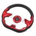 thumbnail image 4 of Volante de carrito de golf de 12,5 pulgadas, volante universal de 6 orificios de repuesto para E‑Z‑GO TXT y Golf RXV Rojo, 4 of 12