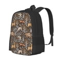 thumbnail image 1 of Balery Moose fox bear leaf tree Mochila para hombre y mujer - Tela Oxford 600D resistente - Gran capacidad, resistente al agua, ideal para la escuela, viajes y senderismo, 1 of 6