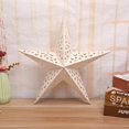 thumbnail image 3 of 17.7" Christmas Hollow Out Star Hanging Pendant Christmas Stars Lampshade Decor Led Light Window Grille Paper Lantern Wedding Party Christmas Decoration, 3 of 5