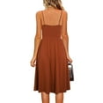 thumbnail image 2 of Casual Dresses for Women Sleeveless Cotton Summer Beach Dress A Line Spaghetti Strap Sundresses with Pockets, 2 of 3