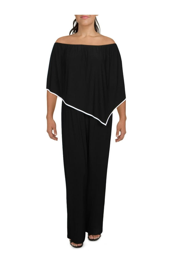 Women Womens Plus Wide Leg Cocktail Jumpsuit