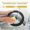 thumbnail image 5 of LORESO Silicone Glass Lid Black Pack of Two - Universal Silicone Glass Lid for Pots Pans & Skillet 8 to 11 Inches, Tempered Glass Lid with Steam Vent, Food Safe Silicone, 5 of 8