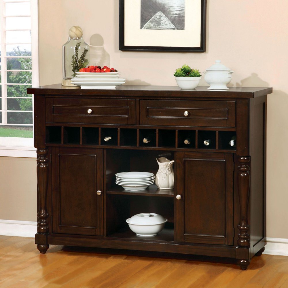 Furniture of America Perren Multiple Storage Dining Server Walmart