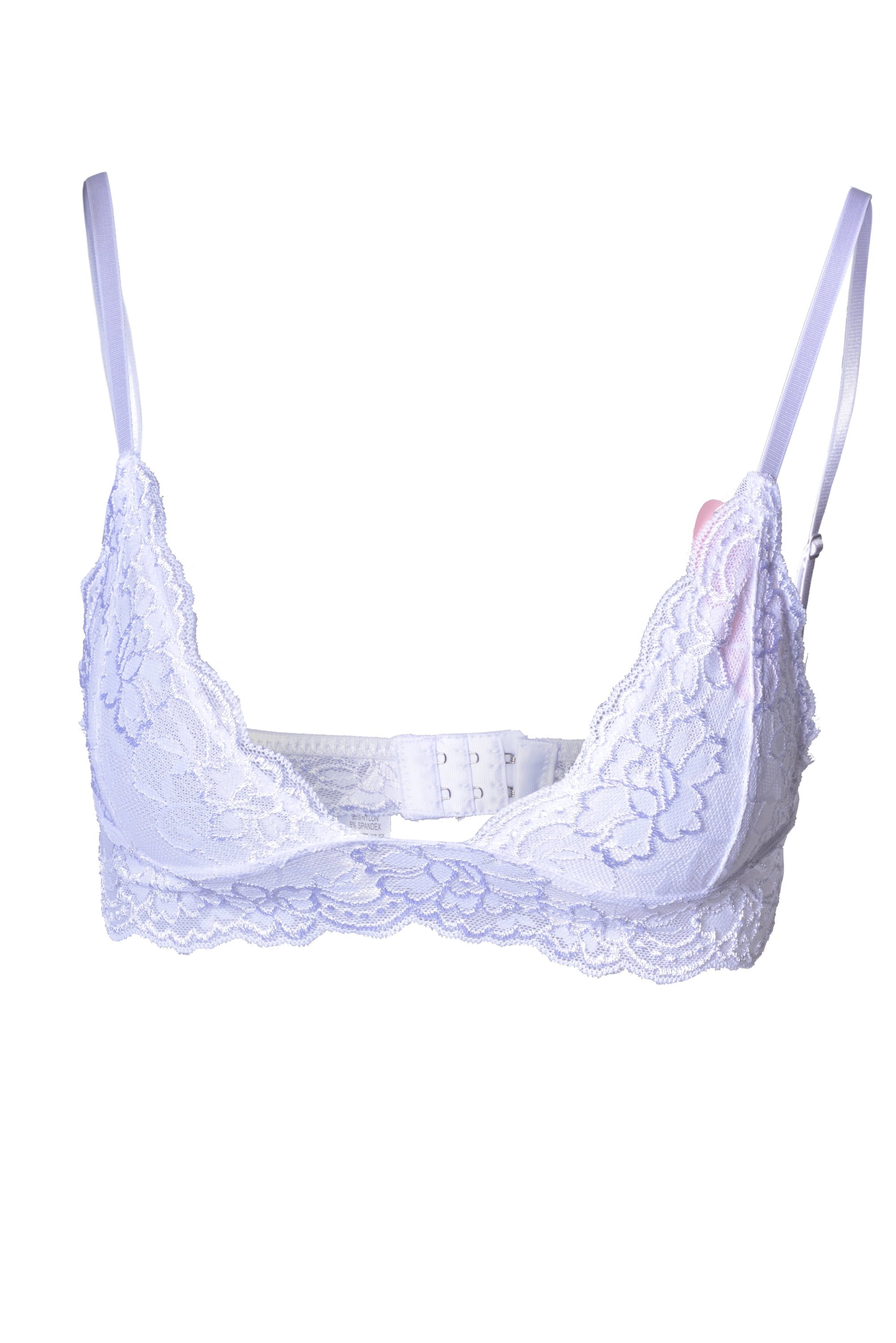 TheLovely SemiSheer Full Lace Adjustable Strap Wire Free Bralette with