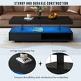 thumbnail image 4 of NEW Coffee Table with Storage, 51.2 inch Modern Center Table with 2 Drawers and Display Shelves, Accent Furniture with LED Lights for Living Room,Black, 4 of 8