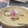 thumbnail image 1 of Porte-clés Escargot Capybara Lapin Rose Moelleux Résine Cochon Papillon 3D Pendentif Sac Porte-Clés Bijou Cadeau, 1 of 4