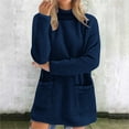 thumbnail image 2 of NMMUED Womens Sherpa Pullover Mock Neck Sweatshirt Women Fuzzy Sweatshirt Long Sweatshirts for Women Warm Sweatshirts for Women Womens Long Sleeve Tops Mock Turtleneck Sweatshirt Women Navy XL, 2 of 9