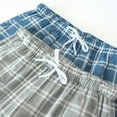 thumbnail image 4 of Mens Pajama Pants Plaid Shorts Five Quarter Loose Casual Summer Thin Double Layer Large Size Home Pj Pants for Men, 4 of 4