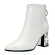 thumbnail image 1 of NECHOLOGY Botas Mujer Adulto Femenino Zapatos Botines para mujer Botas de tacón grueso con punta en punta para mujer, zapatos sexis de sintética con tacón , botines de trabajo para mujer (Beige, 8), 1 of 7