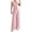 Pink, variant on Women's Dressy Outfits Set V Neck Blazer Vest and High Waist Wide Leg Pants Elegant Business Office 2 PC Sets Pink S