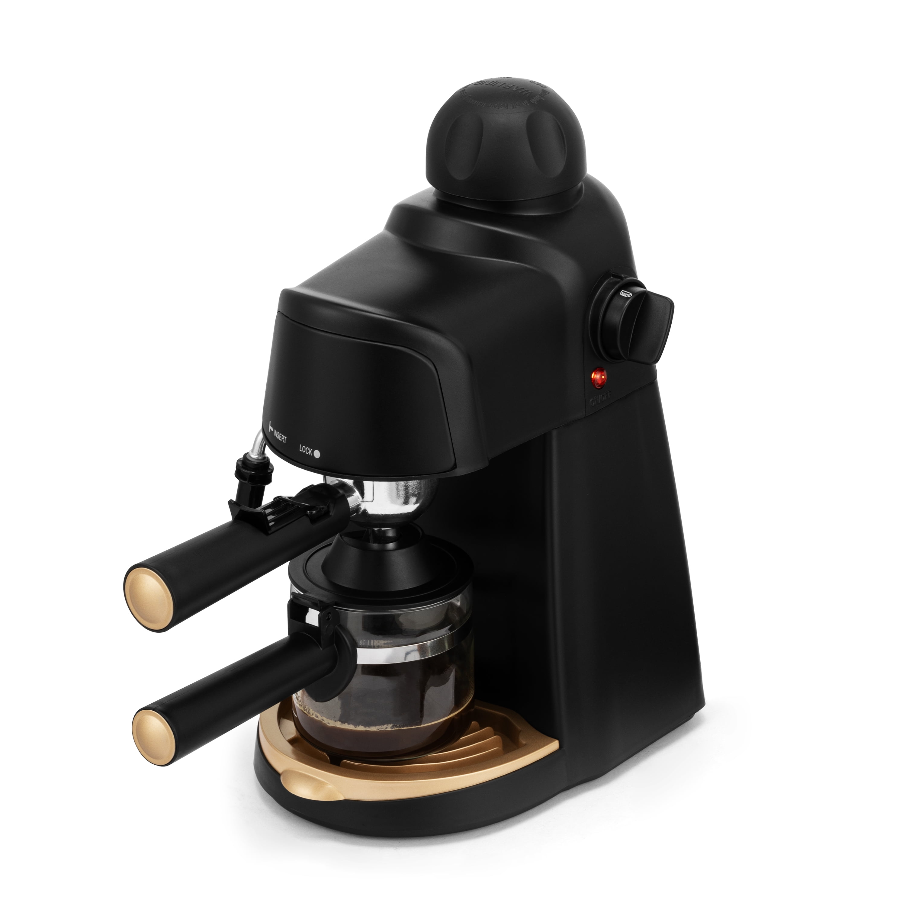 Collezioni Black and Gold Espresso Maker - New