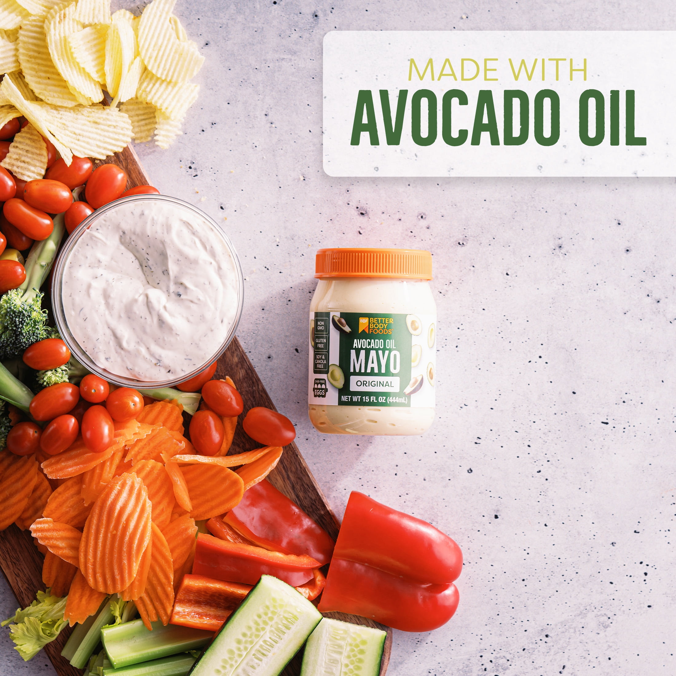 (6 pack) BetterBody Foods Avocado Oil Mayonnaise, 15oz