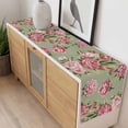 thumbnail image 4 of Flowers Vintage Table Runner - 48 Inch Long, Kitchen Dining Table Runner Dresser Scarves, Green Leaves Pastoral Floral Country Farmhouse Decor for Coffee Tables Wedding Party Banquet, 4 of 8