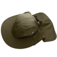 thumbnail image 5 of Falari Outdoor Sun Hat, Wide Brim with Neck Flap, Safari Hiking Gardening Fishing Hat - Army Green, 5 of 7