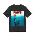 thumbnail image 3 of Paws Funny Cat Cult Movie Shirt Shark Cat Funny Graphic Novelty T-Shirt, 3 of 4