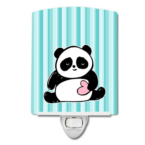 Caroline's Treasures BB7040CNL Panda Bear Love Ceramic Night Light, 6x4x3", multicolor