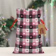 thumbnail image 5 of Naloa Heart Plaid Drawstring Christmas Bags, 3D Xmas Gift Bags, Christmas Wrapping Bags, Xmas Goodie Bags, Treat Pouch Bags, Party Favor Bags-Small, 5 of 9