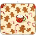 thumbnail image 7 of Christmas Gingerbreadman Dish Drying Mat Kitchen Counter Mat Draining Mat Kitchen Accessories Dish Rack Pad for Dishes, Utensils, Countertops, Sinks 16x18in, 7 of 7