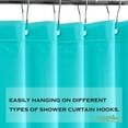 thumbnail image 2 of AUR Aqua Blue Plastic Shower Curtain Or Liner, 72x72 Inch Lightweight Teal Blue Plastic Bathroom Shower Showroom Inner Curtain with Rustproof Metal Grommet Holes and Weighted Magnets, 2 of 15