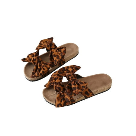 

Audeban Womans Ladies Slip On Sandals Bow Flatform Mule Sliders Summer Shoes Size 5-11.5