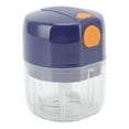 thumbnail image 4 of Picador de ajo eléctrico, Mini procesador de alimentos inalámbrico portátil Picador de ajo Eléctrico portátil azul Diseño de 3 cuchillas Capacidad de 250 mg Sin BPA PP Mini picador de verduras para el, 4 of 14