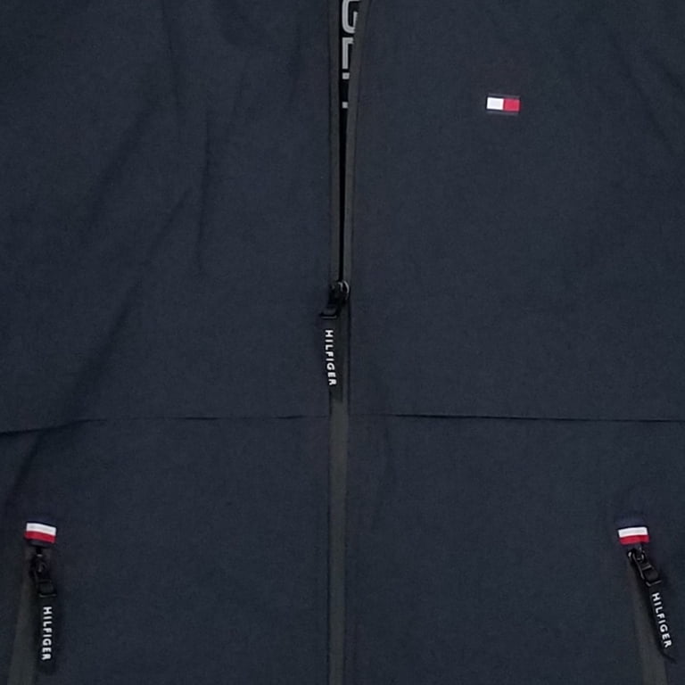Tommy Hilfiger Mens Navy Blue Performance Hooded Jacket Medium 