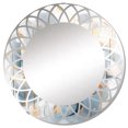 thumbnail image 2 of Designart "Silence Unveiled" Minimalism Round Wall Mirror - Modern Oval Printed Decorative Oversized Mirror - Multiple Color Options, 2 of 4