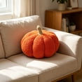 thumbnail image 4 of Cute Halloween Pumpkin Plush Pillow with Soft Cotton Filling, Decorative Stuffed Pumpkin Doll for Sofa Bed Desktop, Thanksgiving Holiday Home Accent, 4 of 6