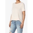 thumbnail image 3 of TheMogan Women's PLUS Basic Crew Neck Round Hem Short Sleeve Draped Jersey Tee, 3 of 6