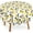 Lemon, variant on Round Tablecloth 60 Inch,Grey and Yellow Abstract Art Decorative Circular Table Cloth Cover Washable Heat Resistant for Kitchen Dinning Holiday