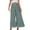 Army Green, variant on Plus Size Women's High Waist Linen Wide Leg Capri Pants - Breathable Fabric, Relaxed Fit, Petite to Plus - S-XXL for Spring/Fall