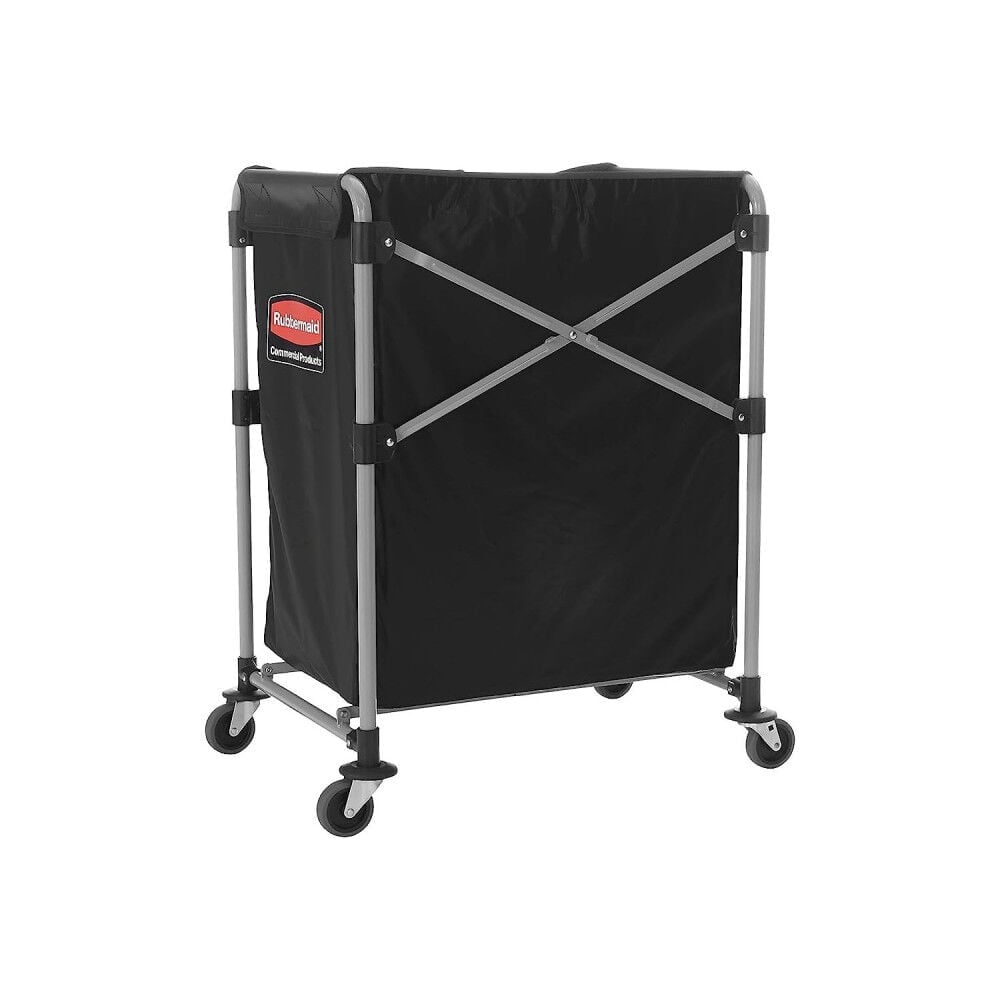 Rubbermaid Commercial Collapsible X-Cart, Steel, Four Bushel Cart 20 1 3w X 24 1 10d Black Silver 21227859 - View #2