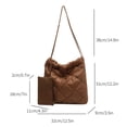 thumbnail image 2 of Bolso de mano para mujer Fashionalbe Nylon Crossbody Bag Cadena acolchada para viajes de oficina, 2 of 9