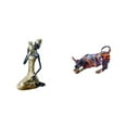 thumbnail image 1 of Estatua de resina de dama tribal africana y figuras de toro modernas, esculturas coloridas de animales Feng Shui, pieza de arte coleccionable para sal, 1 of 8