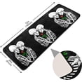 thumbnail image 2 of SKYSONIC 2'X6' Skeleton in Love Runner Rug with Rubber Backing, Valentine's Day Black Non Slip Entryway Rug Runner Washable Soft Area Rug Carpet for Hallway Bedroom Kitchen Decor, 2 of 6