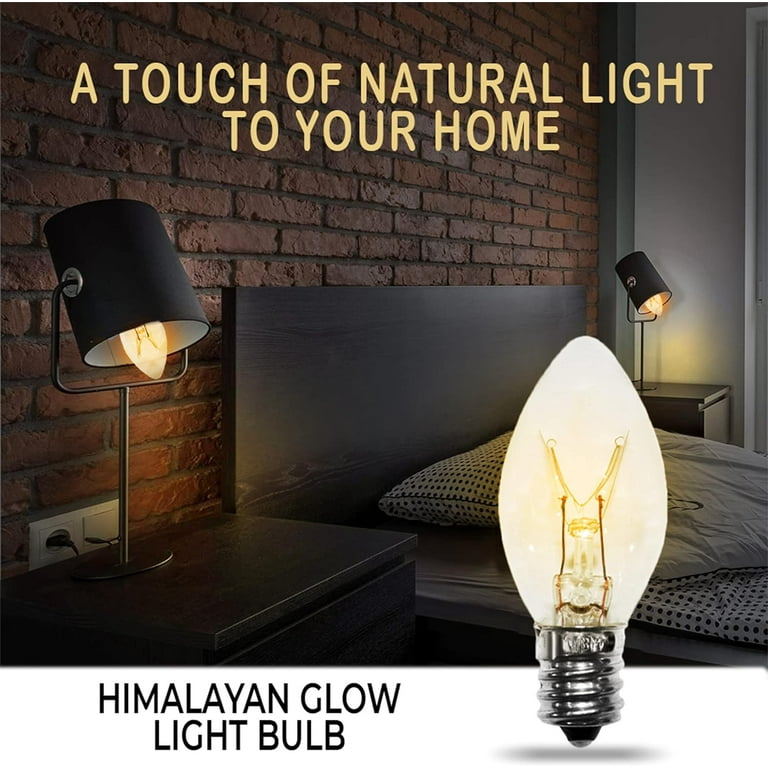 Himalayan Glow Salt Lamp Light Bulbs 15 Watt Night Light Bulbs