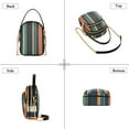 thumbnail image 3 of FORMRS Crossbody Bag for Women Quilted Travel Shoulder Cell Phone Purse with Chain Strap Handbag, Navy Blue Stripes, 3 of 7
