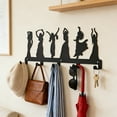 thumbnail image 6 of Modern Minimalist Metal Wall Mount Hook Rack, Versatile Storage Hanger for Organizing, Multi-Purpose Rack for Hats Coats and Bags, Wall Mounted Decor for Entryway Living Room Office, 6 of 6