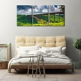 thumbnail image 3 of Wall Decor for Bedroom City Landscape Paintings Canvas Wall Art New River Gorge Bridge Canvas Art Prints West Virginia Forest Artwork for Home Walls with Wooden Frame, 12"x16"x3 Panels, 3 of 6